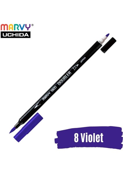 Artist Brush Pen 1800 Çift Taraflı Firça Uçlu Kalem 08 Violet