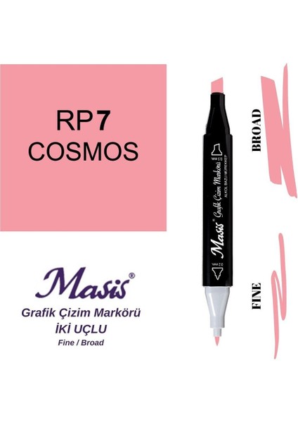 Twin Çift Uçlu Marker Kalemi 7 Cosmos