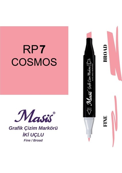 Twin Çift Uçlu Marker Kalemi 7 Cosmos