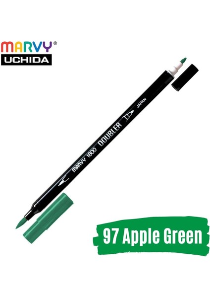 Artist Brush Pen 1800 Çift Taraflı Firça Uçlu Kalem 97 Apple Green