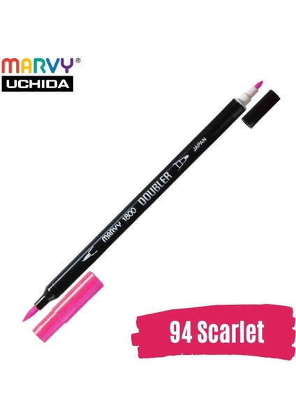 Artist Brush Pen 1800 Çift Taraflı Firça Uçlu Kalem 94 Scarlet