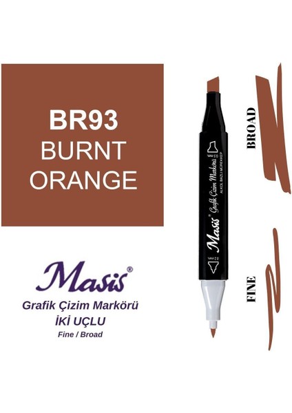 Twin Çift Uçlu Marker Kalemi 93 Burnt Orange