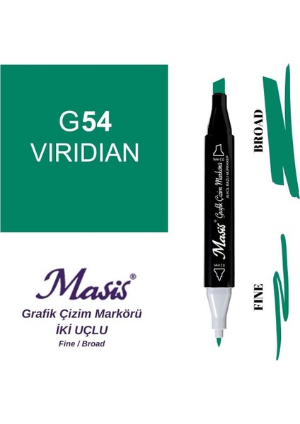 Twin Çift Uçlu Marker Kalemi 54 Viridian