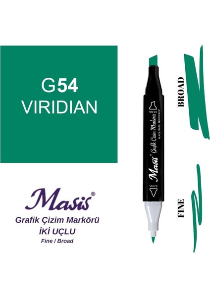 Twin Çift Uçlu Marker Kalemi 54 Viridian