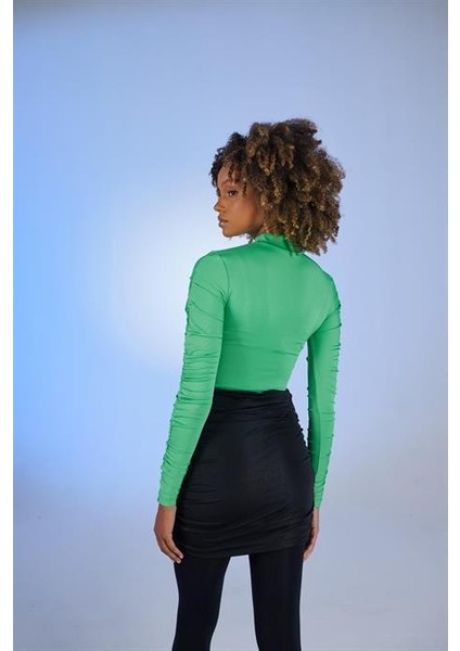 Draped Bluz Yeşil