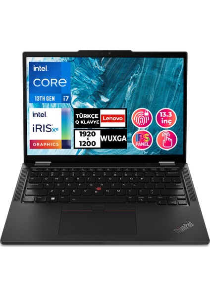 Thinkpad X13 Yoga Gen 4 Intel Core I7-1355U 16GB 4tb SSD 13.3" Wuxga Freedos Dokunmatik Ikisi Bir Arada Bilgisayar 21F3S2GKTX 003
