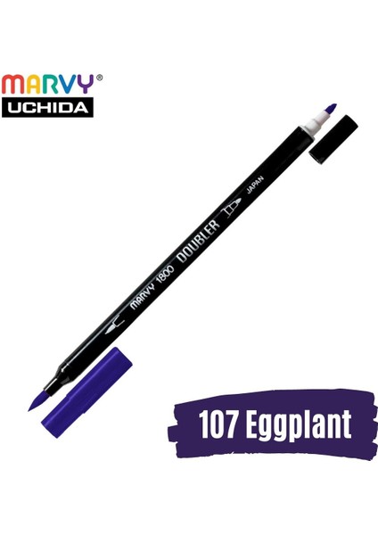 Artist Brush Pen 1800 Çift Taraflı Firça Uçlu Kalem 107 Eggplant