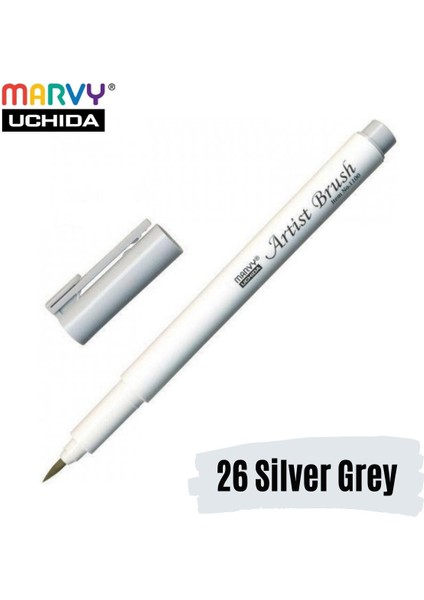 Artist Brush Pen 1100 Firça Uçlu Kalem 26 Silver Grey