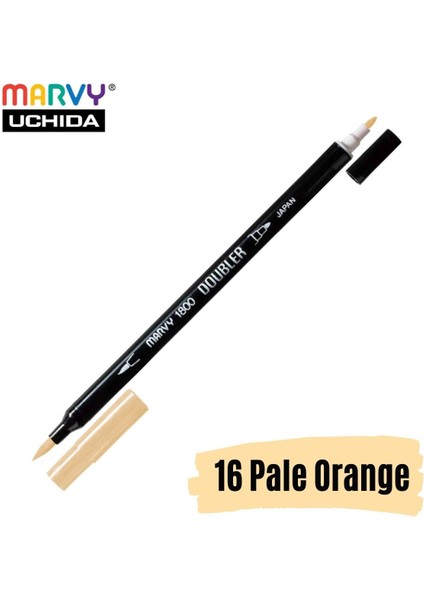 Artist Brush Pen 1800 Çift Taraflı Firça Uçlu Kalem 16 Pale Orange