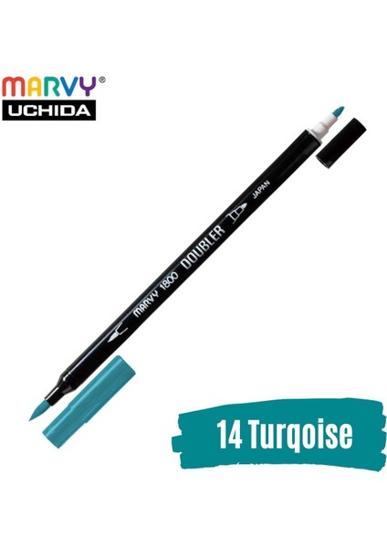 Artist Brush Pen 1800 Çift Taraflı Firça Uçlu Kalem 14 Turquoise