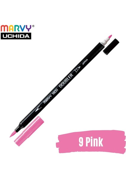 Artist Brush Pen 1800 Çift Taraflı Firça Uçlu Kalem 09 Pink