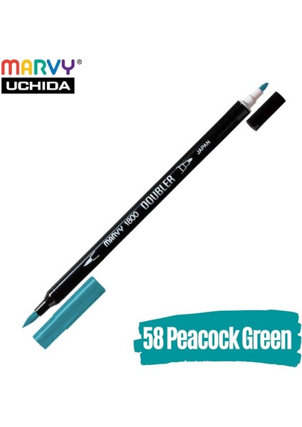 Artist Brush Pen 1800 Çift Taraflı Firça Uçlu Kalem 58 Peacock Green fiyatları