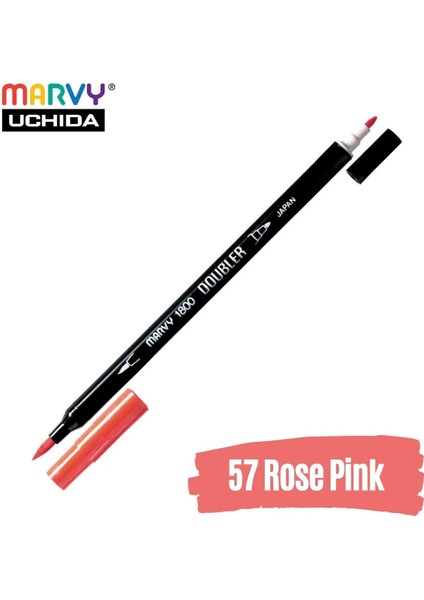 Artist Brush Pen 1800 Çift Taraflı Firça Uçlu Kalem 57 Rose Pink