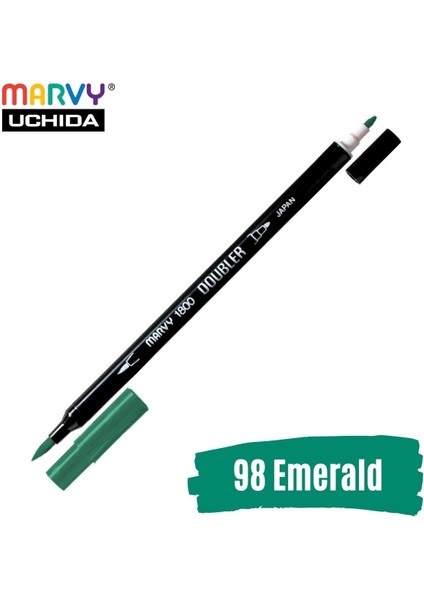 Artist Brush Pen 1800 Çift Taraflı Firça Uçlu Kalem 98 Emerald