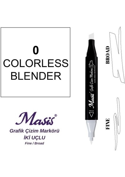 Twin Çift Uçlu Marker Kalemi 0 Colorless Blender