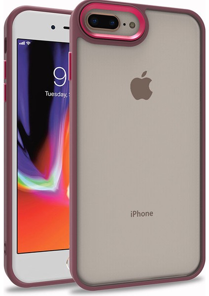 Cepte Aksesuar iPhone 8 Plus - Uyumlu Zore Flora Kapak-Lila fiyatları