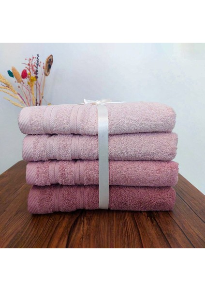 Pamuklu 4'lü El ve Yüz Havlusu Seti