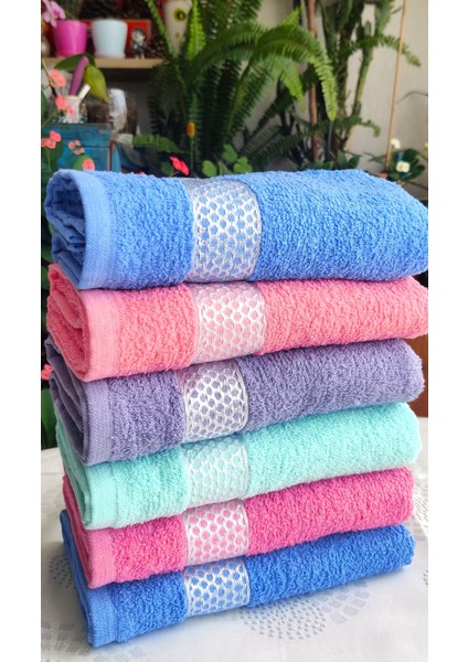 6lı Set Annem Çeyizlik 40X80 Cm Bukle Dokulu Yeni Trend El Yüz Havlusu