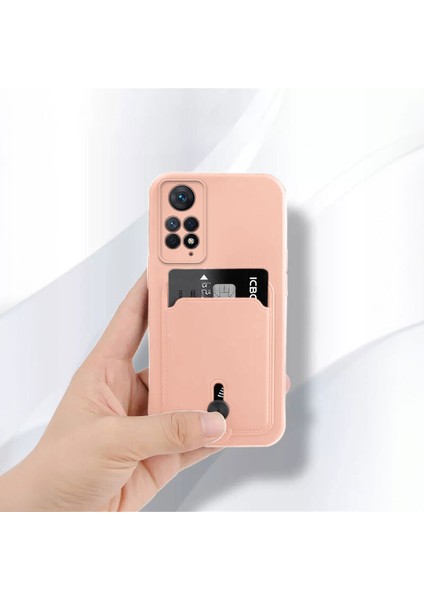 Xiaomi Redmi Note 11 4g Uyumlu Kılıf Zebana Kartlıklı Sweet Yumuşak Silikon Kılıf Rose Gold modelleri