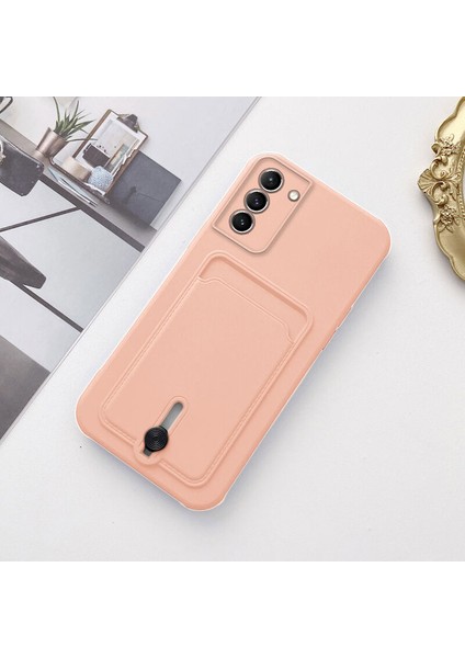 Samsung Galaxy S23 Uyumlu Kılıf Zebana Kartlıklı Sweet Yumuşak Silikon Kılıf Rose Gold