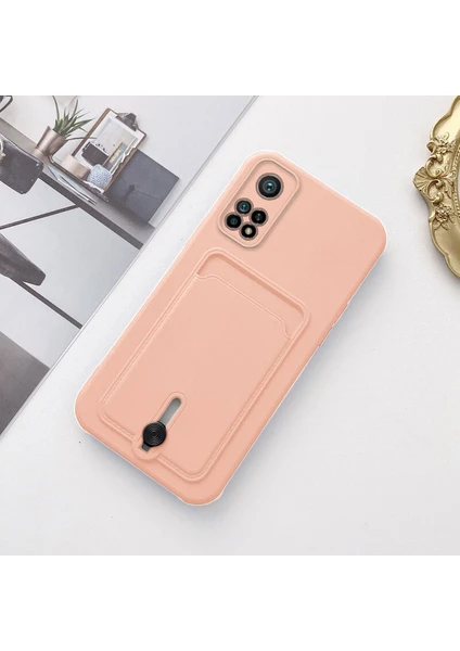 Xiaomi Mi 10T Uyumlu Kılıf Zebana Kartlıklı Sweet Yumuşak Silikon Kılıf Rose Gold