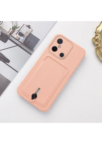 Xiaomi Redmi 12C Uyumlu Kılıf Zebana Kartlıklı Sweet Yumuşak Silikon Kılıf Rose Gold