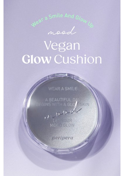 Doğal Işıltı Sağlayan Vegan Cushion Peripera Mood Vegan Glow Cushion 3 Beige SPF50+ Pa++++