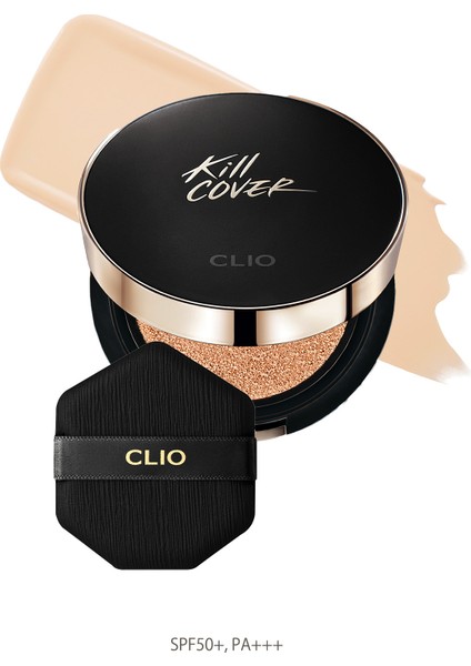 Mat Bitişli Kapatıcılık Sunan Cushion Clio Kill Cover Fixer Cushion+Refill (05 Sand) SPF50+ Pa+++