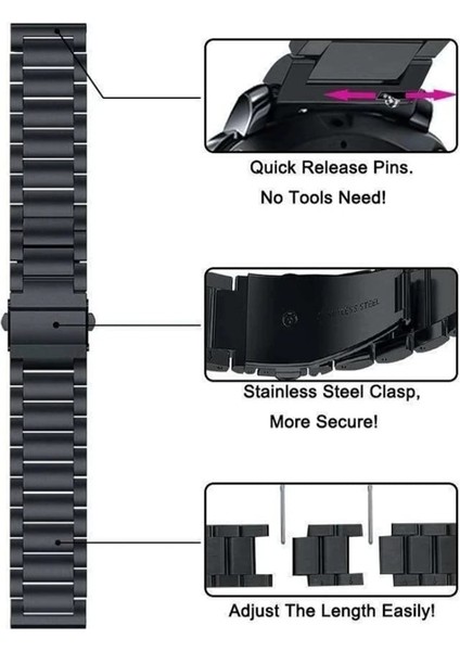 Honor Magic Watch 2 Gs Pro Çelik Paslanmaz Metal Kordon 22MM indirimleri