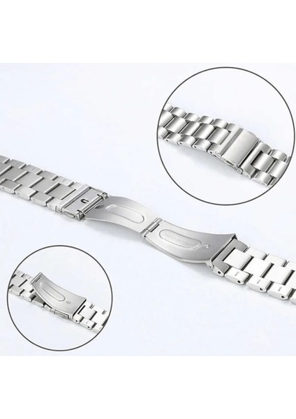 Samsung Gear S3 Frontier-Classic Uyumlu 22MM Çelik Paslanmaz Metal Kordon modelleri
