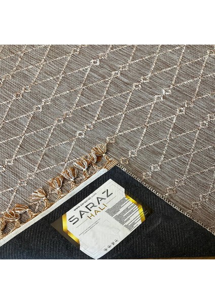 Saraz Halı Macro Home Stıl Kilim 1603 Bej Salon Halısı Koridor Halısı Mutfak Halısı Yolluk