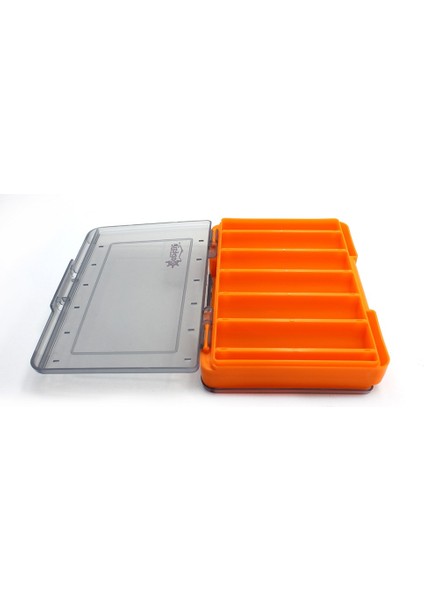 7221 Turuncu Çift Taraflı Maket Kutusu 12 Gözlü 14X10X3CM (Max 7cm Maketler Için)