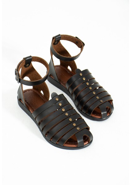 Tokalı Düz Taban Bodrum Kadın Sandalet 51-172-23 modelleri