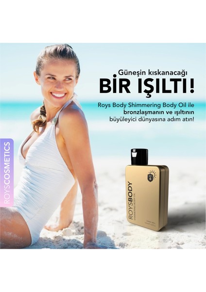 Yoğun Bronzlaştırıcı Altın Işıltılı Güneş Yağı SPF 6 150 Ml
