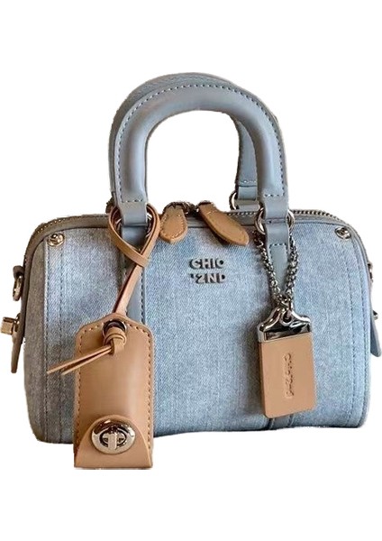 Denim Mavi Tote Çanta (Yurt Dışından)