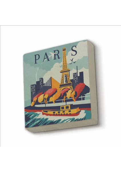 Paris Baskılı Doğaltaş MAGNETKRG-002BUZDOLABI Süsü