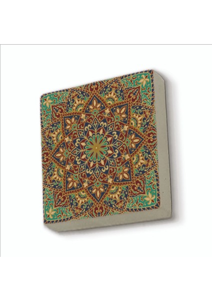 Çini Desen Baskılı Doğaltaş MAGNETKD-019BUZDOLABI Süsü