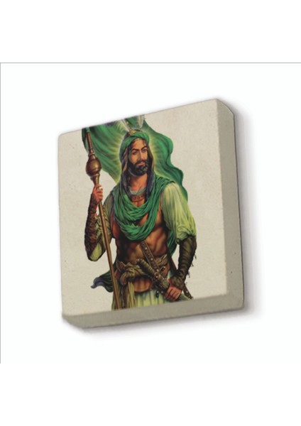 Hz. Hüseyin Tasviri Baskılı Doğaltaş MAGNETKRG-084BUZDOLABI Süsü