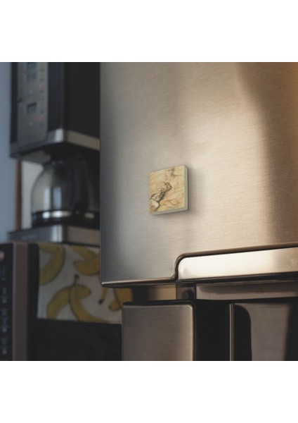 Eskiz Çizim Leonardo Da Vinci Baskılı Doğaltaş MAGNETKRG-140BUZDOLABI Süsü fiyatları