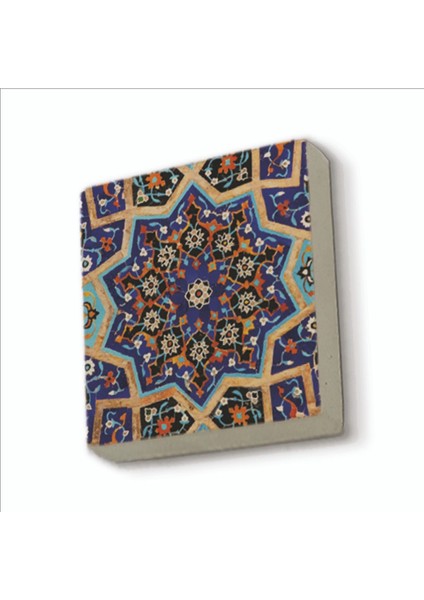 Çini Desen Baskılı Doğaltaş MAGNETKD-013BUZDOLABI Süsü