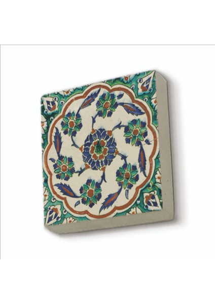 Çini Desen Baskılı Doğaltaş Magnet KD-018BUZDOLABI Süsü