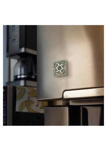 Çini Desen Baskılı Doğaltaş Magnet KD-018BUZDOLABI Süsü fiyatları