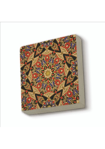 Çini Desen Baskılı Doğaltaş MAGNETKD-025BUZDOLABI Süsü