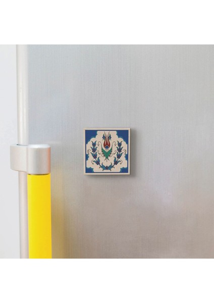 Iznik Çini Lale Baskılı Doğaltaş MAGNETKD-036BUZDOLABI Süsü modelleri