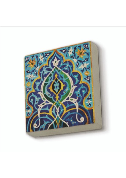 Çini Desen Baskılı Doğaltaş MAGNETKD-012BUZDOLABI Süsü