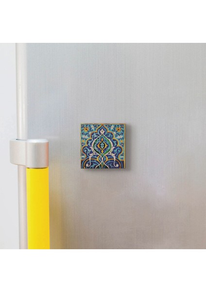 Çini Desen Baskılı Doğaltaş MAGNETKD-012BUZDOLABI Süsü modelleri