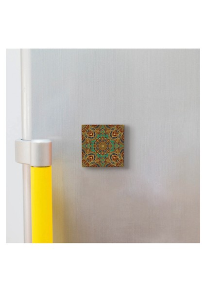 Çini Desen Baskılı Doğaltaş MAGNETKD-045BUZDOLABI Süsü