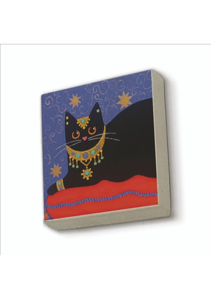 Kedi Baskılı Doğaltaş MAGNETKRG-167BUZDOLABI Süsü