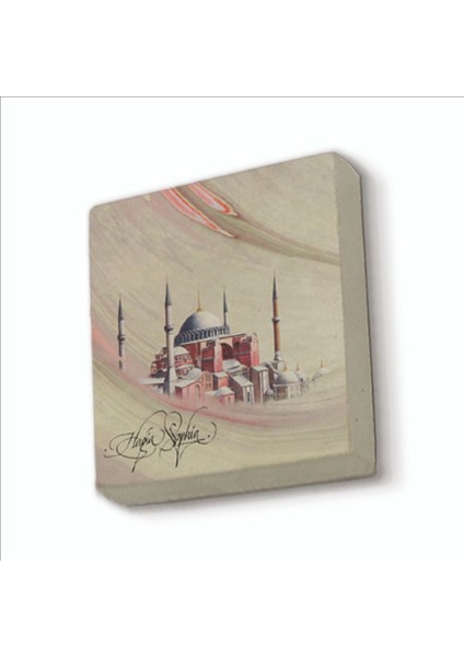 Ayasofya Camii Baskılı Doğaltaş MAGNETKRT-002BUZDOLABI Süsü