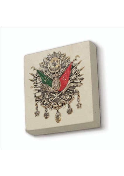 Osmanlı Arması Baskılı Doğaltaş MAGNETKRT-085BUZDOLABI Süsü